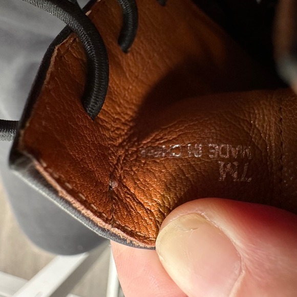 Linea‎ Paolo Womens 7M Black Leather Pointed Toe Lace Up Block Heel Ankle Boots - Picture 7 of 9